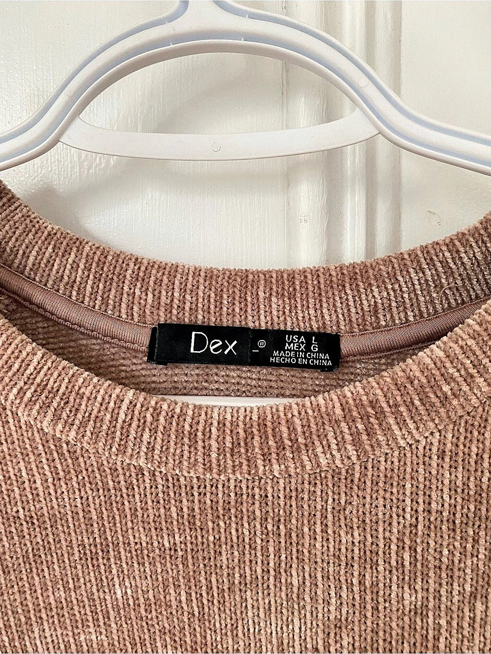 Dex Ribbed Crew Neck Sweater Size Large - Picture 2 of 7